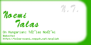 noemi talas business card